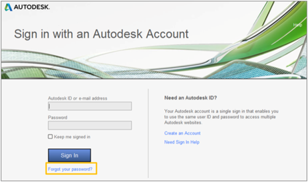 Sign in with an Autodesk Account